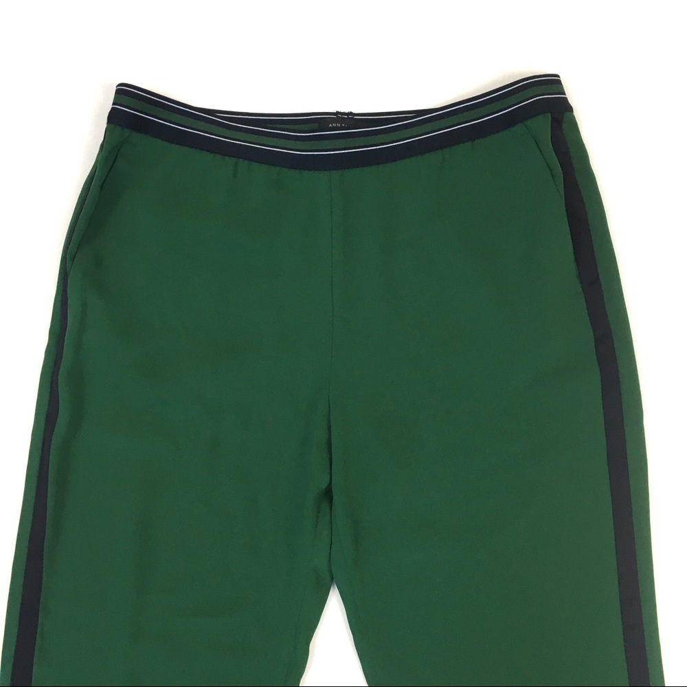 Ann Taylor drapey track pant green dolphin hem NEW - Picture 5 of 8